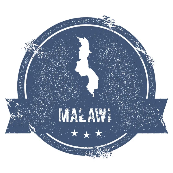 Malawi mark. Travel rubber stamp with the name and map of Malawi, vector illustration. Can be used — Stock Vector