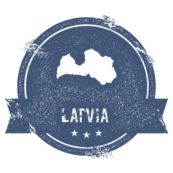 Latvia mark. Travel rubber stamp with the name and map of Latvia, vector illustration. Can be used — Stock Vector