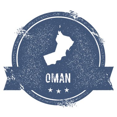 Umman işareti. Lastik damga adı ve Umman, vektör çizim Haritası ile seyahat. Olarak kullanılabilir