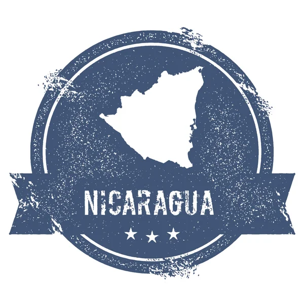 Nicaragua mark. Travel rubber stamp with the name and map of Nicaragua, vector illustration. Can be — Stock Vector