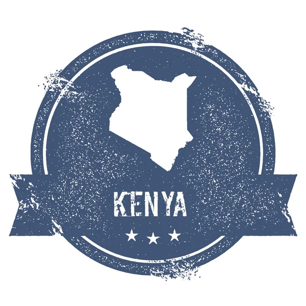 Mark Kenii. Podróży pieczątka z nazwą i Mapa Kenii, ilustracji wektorowych. Może być używany jako — Wektor stockowy