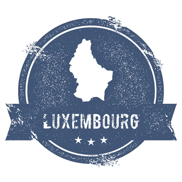 Luxemburg is ingeschakeld. Rubber stempel met de naam en de kaart van Luxemburg, vectorillustratie reizen. Kan — Stockvector