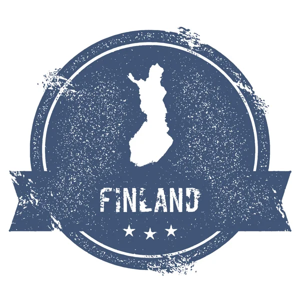 Finland mark. Travel rubber stamp with the name and map of Finland, vector illustration. Can be used — Stock Vector