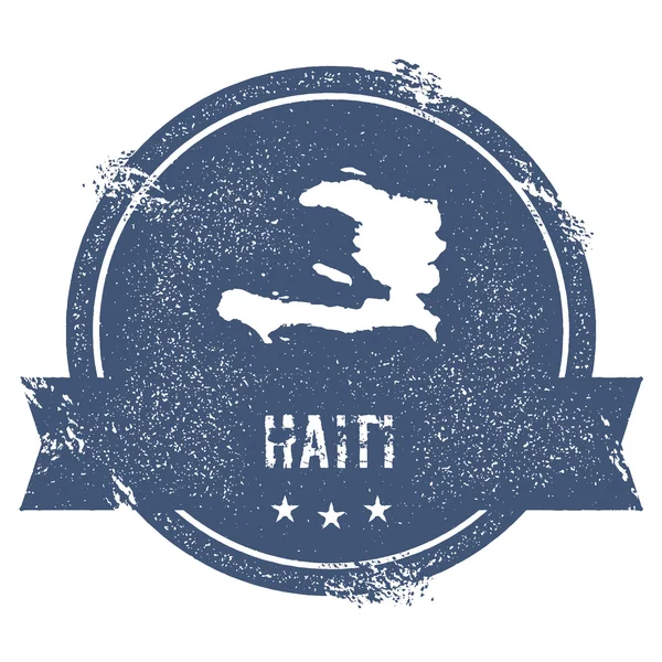 Haití marca. Sello de goma de viaje con el nombre y el mapa de Haití, ilustración vectorial. Puede ser utilizado como — Vector de stock