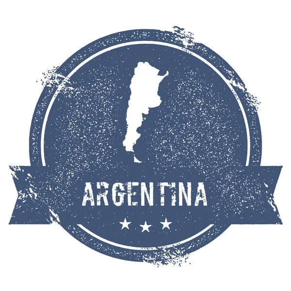 Marca Argentina. Sello de goma de viaje con el nombre y mapa de Argentina, ilustración vectorial. Puede ser — Vector de stock