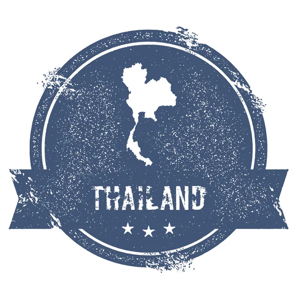 Thaiföld-jel. Utazási gumibélyegző nevét és Thaiföld, vektoros illusztráció Térkép. Lehet — Stock Vector