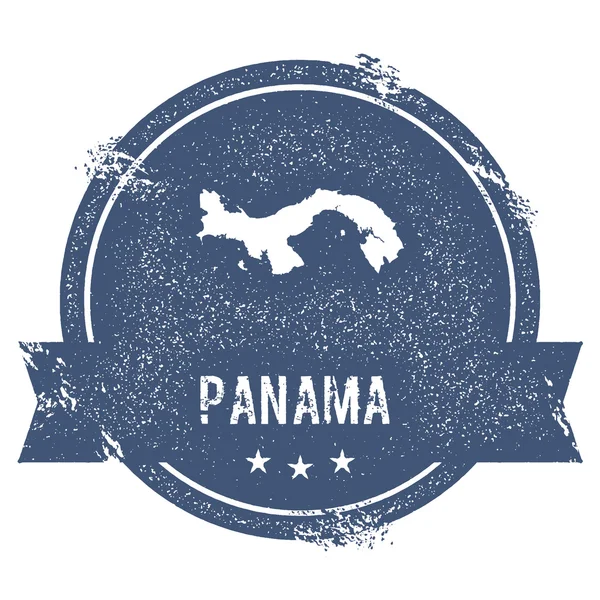 Marca Panamá. Sello de goma de viaje con el nombre y mapa de Panamá, ilustración vectorial. Puede ser utilizado — Vector de stock