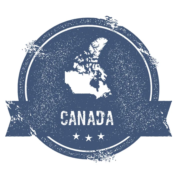 Canada mark. Travel rubber stamp with the name and map of Canada, vector illustration. Can be used — Stock vektor
