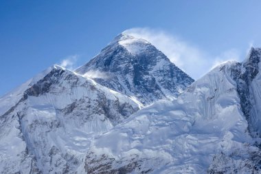 Everest dağ tepe erken sabah Sagarmatha Chomolungma 8848 dünyanın en