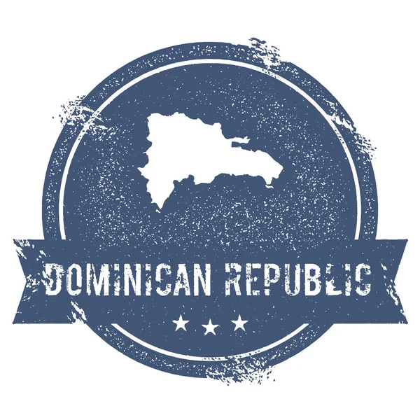 Marca República Dominicana Sello de goma de viaje con el nombre y el mapa del vector República Dominicana — Archivo Imágenes Vectoriales