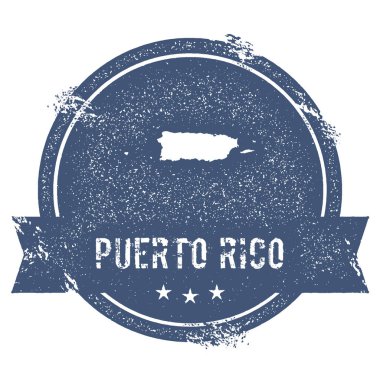 Puerto Rico mark Travel rubber stamp with the name and map of Puerto Rico vector illustration Can clipart