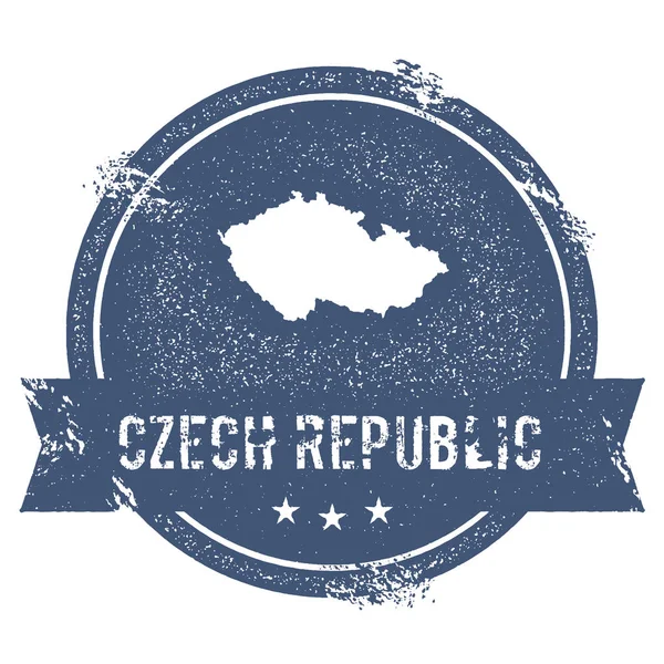Çek Cumhuriyeti seyahat lastik damga adı ve Çek Cumhuriyeti vektör Haritası ile işaretle