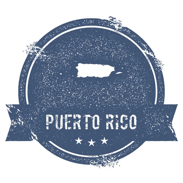 Puerto Rico mark Travel rubber stamp with the name and map of Puerto Rico vector illustration Can — Stock Vector