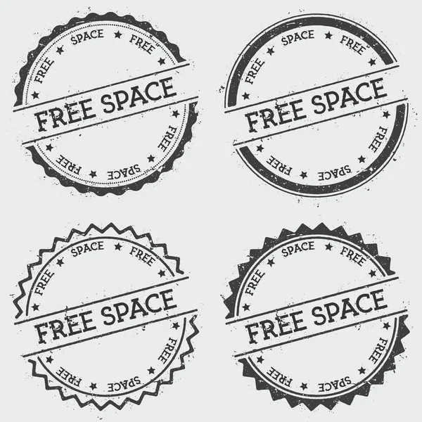 Timbre insigne espace libre isolé sur fond blanc Grunge rond sceau hipster avec encre de texte — Image vectorielle