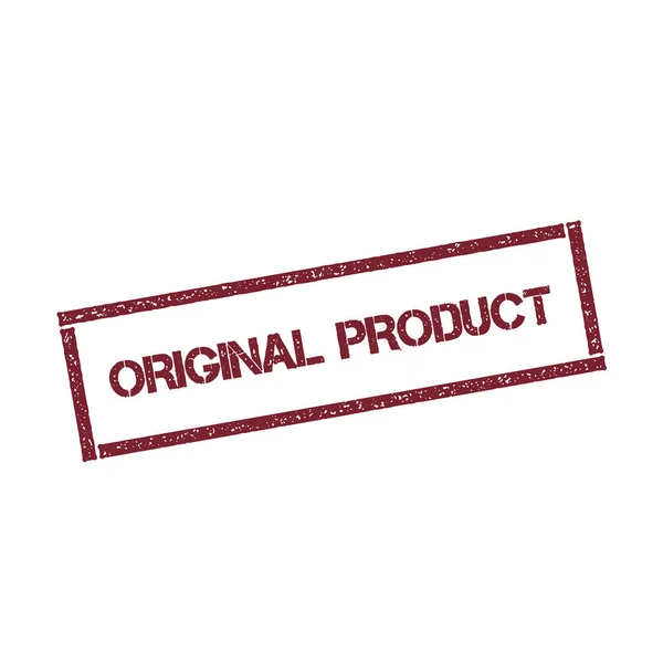 Carimbo retangular do produto original Selo vermelho texturizado com texto isolado no vetor de fundo branco —  Vetores de Stock