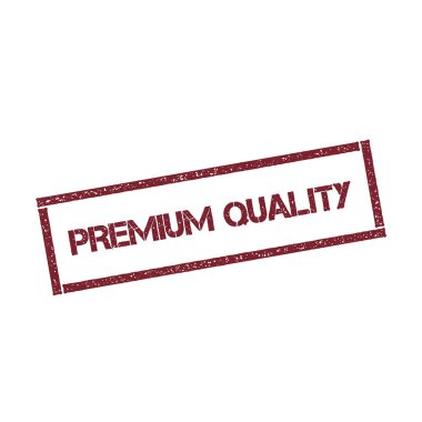 Premium Kalite dikdörtgen damga dokulu kırmızı mühür ile izole beyaz arka plan vektör üzerinde metin