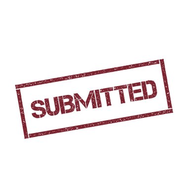 Beyaz arka plan vektör izole metin ile dikdörtgen damga dokulu kırmızı mühür gönderilmiş