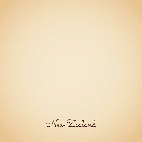 Nuova Zelanda mappa stile retrò marrone contorno su sfondo vecchio carta Mappa dettagliata di Nuova Zelanda — Vettoriale Stock
