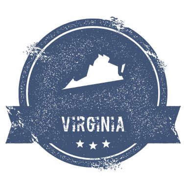 Virginia Virginia vektör çizim Haritası ve adı ile pencere boyutu olabilir seyahat işaretlemek