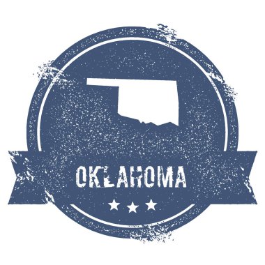 Oklahoma işaretlemek lastik damga adı ve Oklahoma vektör çizim Haritası olabilir seyahat