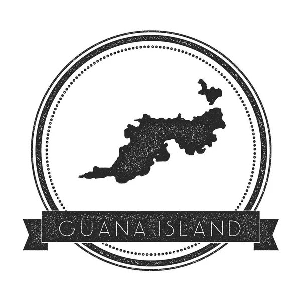 Острів ігуани карту штамп ретро проблемних insignia Hipster круглі значок з тексту банера острів — стоковий вектор