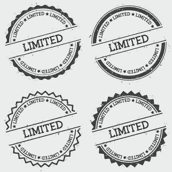 Limitierter Abzeichen-Stempel isoliert auf weißem Hintergrund grunge rundes Hipster-Siegel mit Textfarbe — Stockvektor