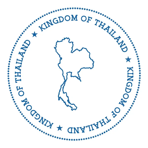 Thailand vektor karta klistermärke Hipster och retrostil badge med Thailand karta minimalistisk insignier — Stock vektor