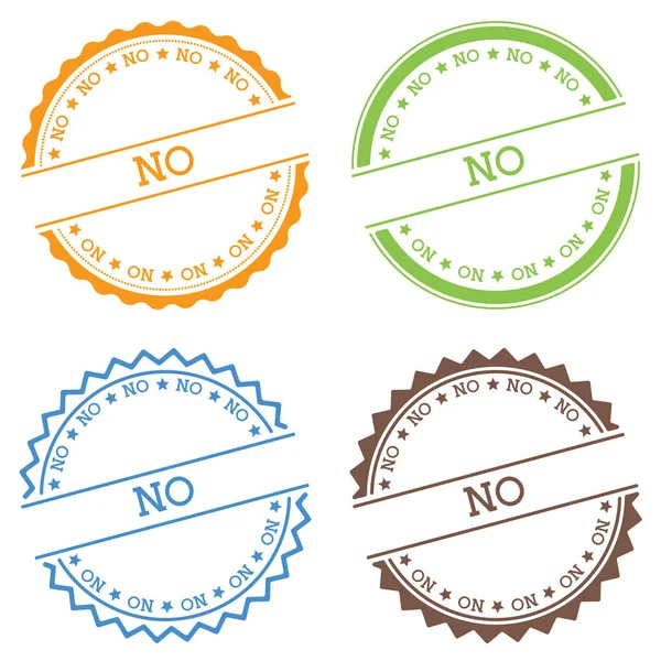 Düz beyaz arka plan üzerinde izole yok rozet stil etiketi ile metin dairesel amblemi vektör yuvarlak