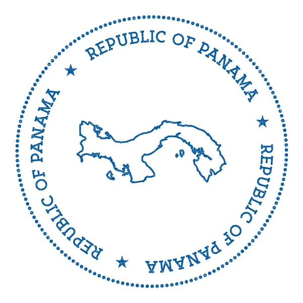 Etiqueta engomada mapa vector Panamá Hipster y insignia estilo retro con mapa de Panamá Insignia minimalista con — Vector de stock