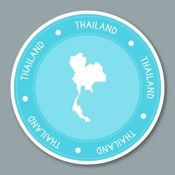 Tajlandia etykiety naklejki płaski design patriotyczne kraju mapa okrągły lable kraju naklejki wektor — Wektor stockowy