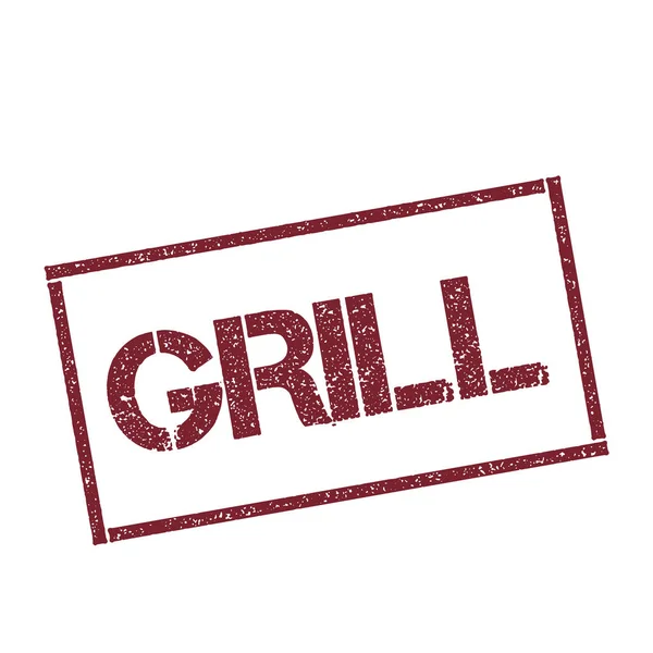 Beyaz arka plan vektör izole metin ile dikdörtgen damga dokulu kırmızı mühür ızgara