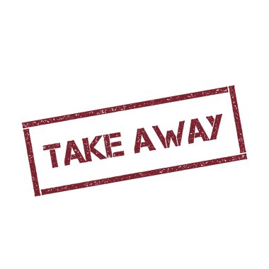 Dikdörtgen damga dokulu kırmızı mühür izole beyaz arka plan vektör üzerinde metin ile götürün