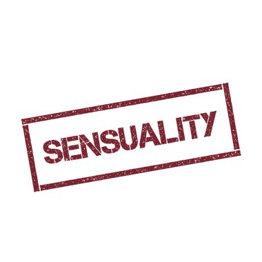 Duygusallık dikdörtgen damga dokulu kırmızı mühür ile izole beyaz arka plan vektör üzerinde metin