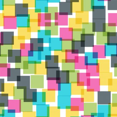 Kareler desen beyaz geometrik arka plan dikkat çekici rasgele kareler kaotik geometrik soyut