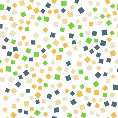 Soyut desen beyaz geometrik arka plan şirin rasgele kareler geometrik kaotik dekor kareler