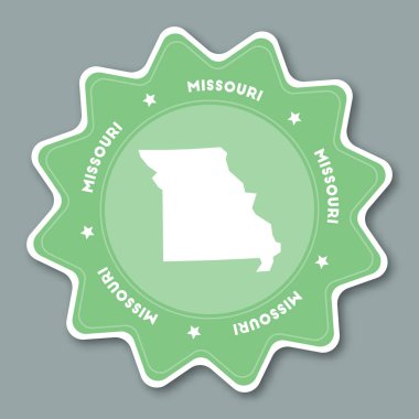 Missouri harita etiket trendy seyahat etiket bizimle devlet adı renkler ve harita olarak kullanılabilir
