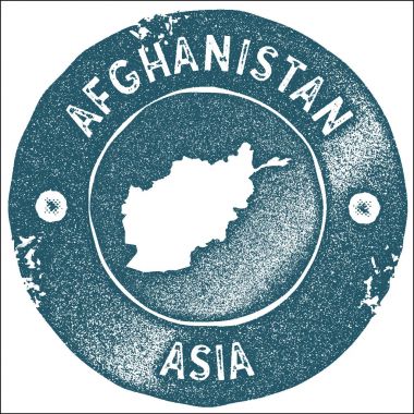 Afganistan harita vintage damgası Retro tarzı el yapımı etiketi Afganistan rozet veya seyahat için öğe
