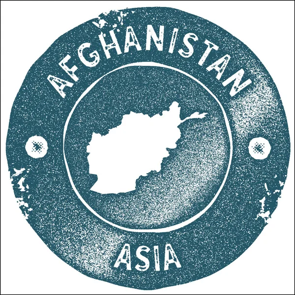 Afganistan harita vintage damgası Retro tarzı el yapımı etiketi Afganistan rozet veya seyahat için öğe — Stok Vektör