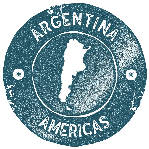 Argentina mapa carimbo vintage Rótulo artesanal estilo retro Argentina emblema ou elemento para viagens — Vetor de Stock