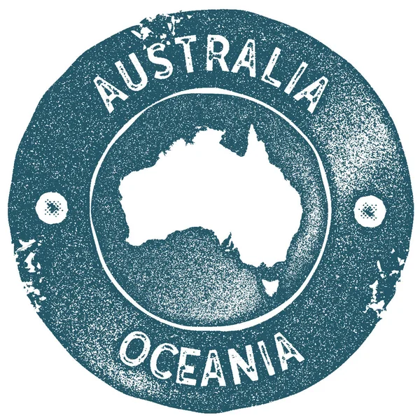 Avustralya harita vintage damgası Retro tarzı el yapımı etiketi Avustralya rozet veya seyahat için öğe