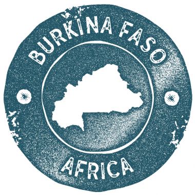 Burkina Faso Haritası vintage damga Retro tarzı el yapımı etiketi Burkina Faso rozet veya seyahat için öğe