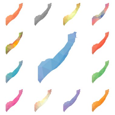 Somali geometrik poligonal mozaik tarzı koleksiyon parlak soyut mozaik düşük Poli haritalar