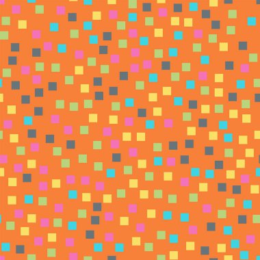 Soyut desen turuncu geometrik arka plana Mesmeric rasgele kareler geometrik kaotik kareler