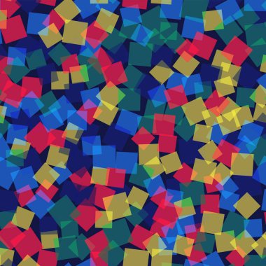 Desen derin mavi geometrik arka plan parlak rasgele kareler geometrik soyut kareler