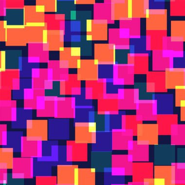 Soyut desen derin mavi geometrik arka plan şirin rasgele kareler geometrik kaotik kareler