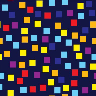 Soyut desen derin mavi geometrik arka plan muhteşem rasgele kareler geometrik kaotik kareler