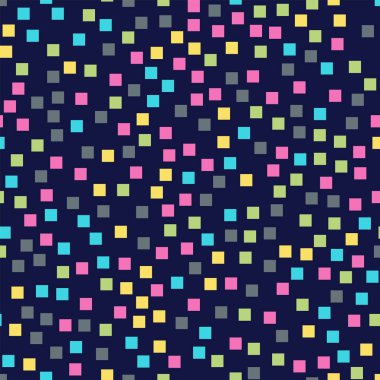 Soyut desen derin mavi geometrik arka plan süper rasgele kareler geometrik kaotik kareler