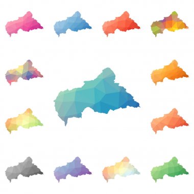 Araba geometrik poligonal mozaik tarzı koleksiyon parlak soyut mozaik düşük Poli stil haritalar