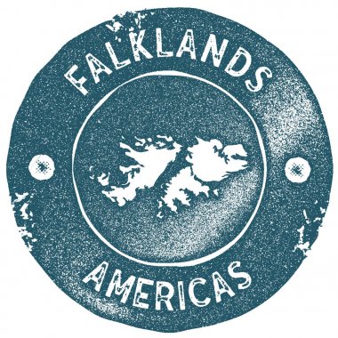 Falkland vintage damga Retro tarzı el yapımı etiketi Falkland rozet veya seyahat için öğe eşleme