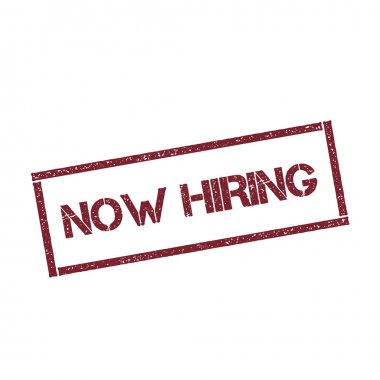 Şimdi beyaz arka plan vektör izole metin ile dikdörtgen damga dokulu kırmızı mühür Kiralama